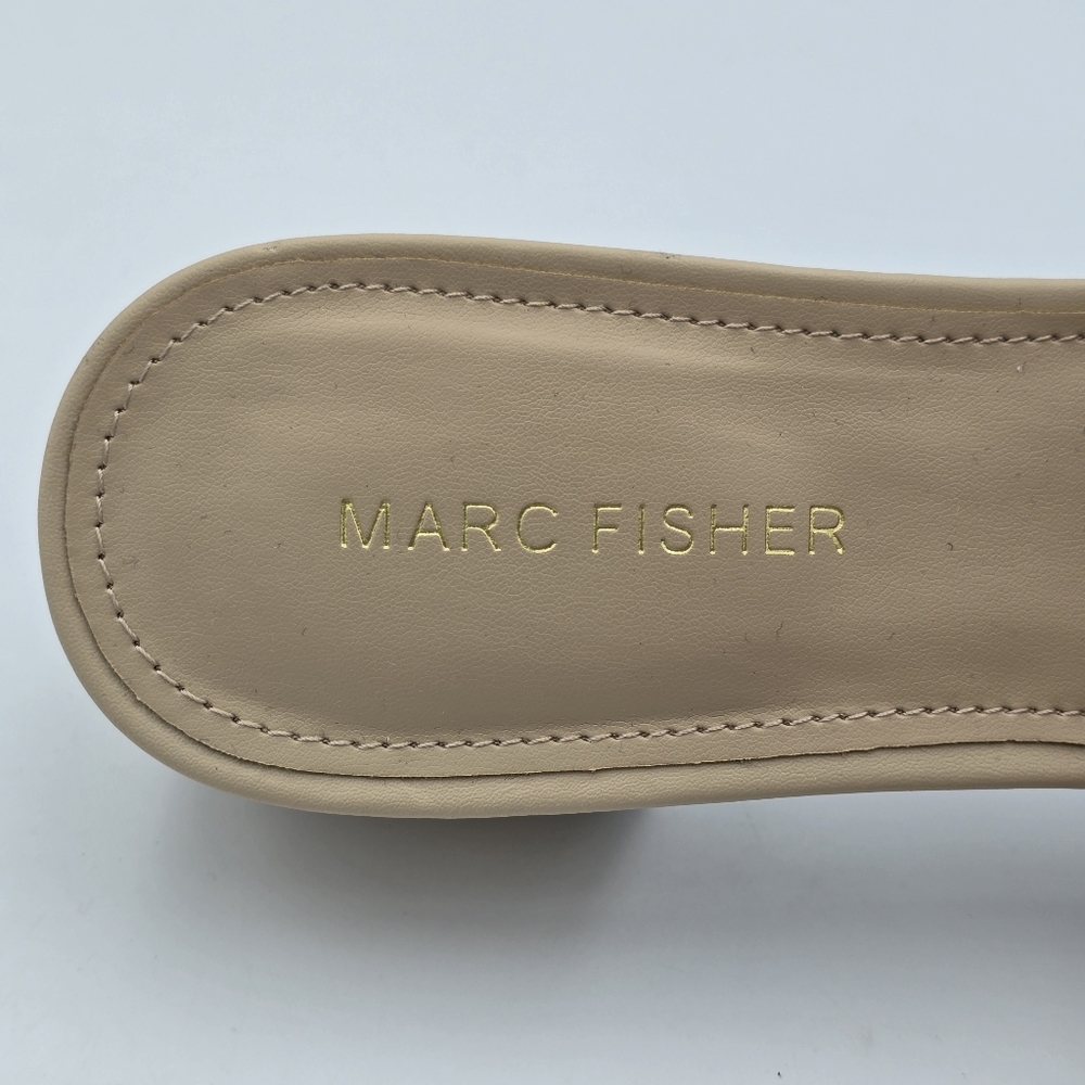 Marc Fisher Casaly Block Heel Slide Sandals, Light Beige/Rose Gold, Women's 8.5M - Picture 6 of 16